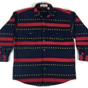 Vintage Bugle Boy Fleece Flannel Snap Jacket
